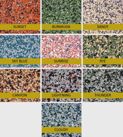 Polylast equestrian flooring colors