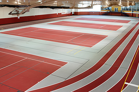 Central College USA Iowa Field House sport flooring